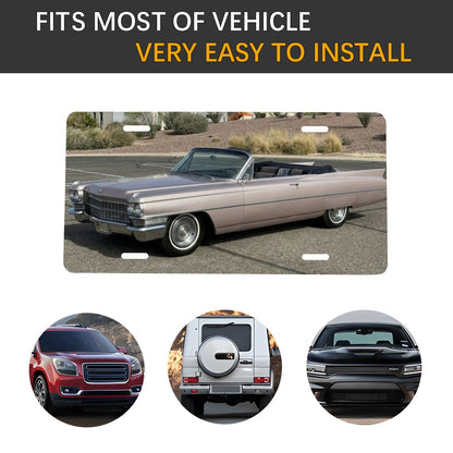 Aluminum License Plate 1963 Cadillac Series 62 Convertible