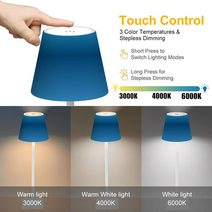 LED Cordless Table Lamp Blue