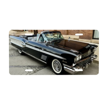 Aluminum License Plate 1958 Pontiac Bonneville Convertible