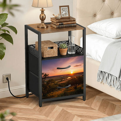 2Drawer Bedside Table 74