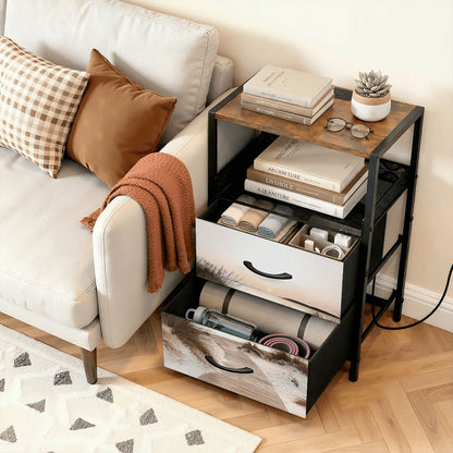 2Drawer Bedside Table 96