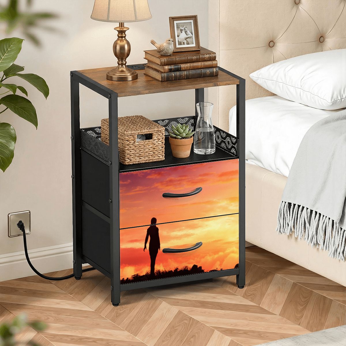 2Drawer Bedside Table 25
