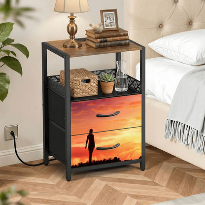 2Drawer Bedside Table 25