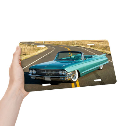 Aluminum License Plate 1960 Cadillac Series 62 Convertible