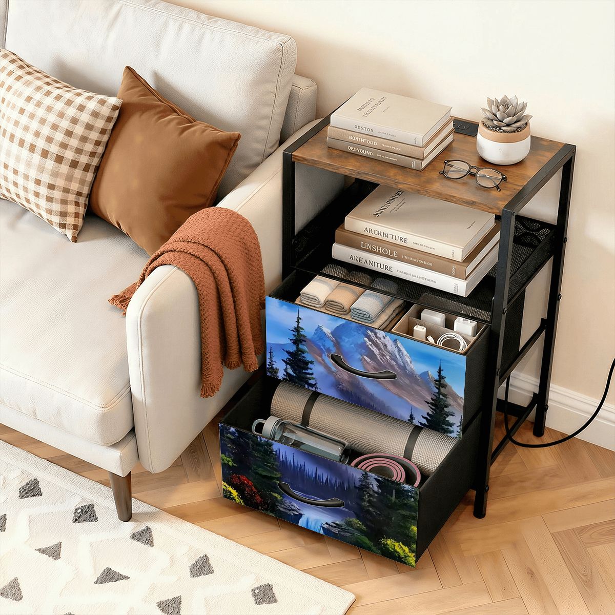 2Drawer Bedside Table 24