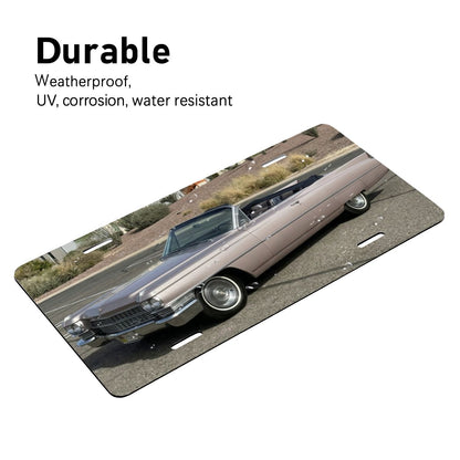 Aluminum License Plate 1963 Cadillac Series 62 Convertible