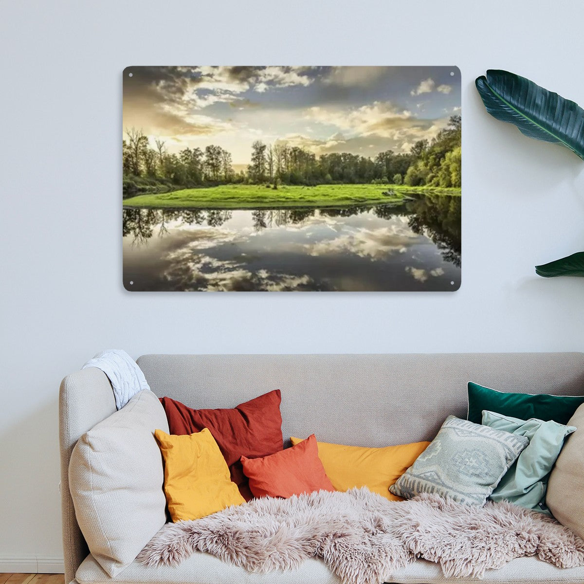 Rectangular Tin Sign Metal Sign Decor