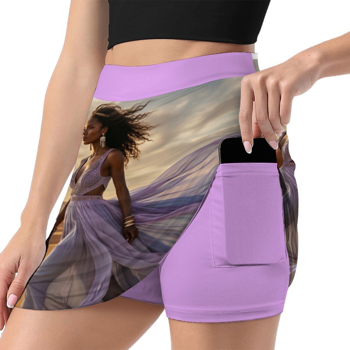 ALine Skort With Pocket Ljus lavendel