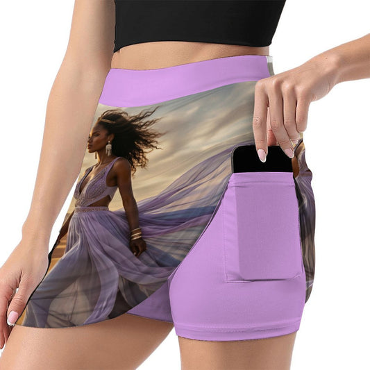 ALine Skort With Pocket Ljus lavendel