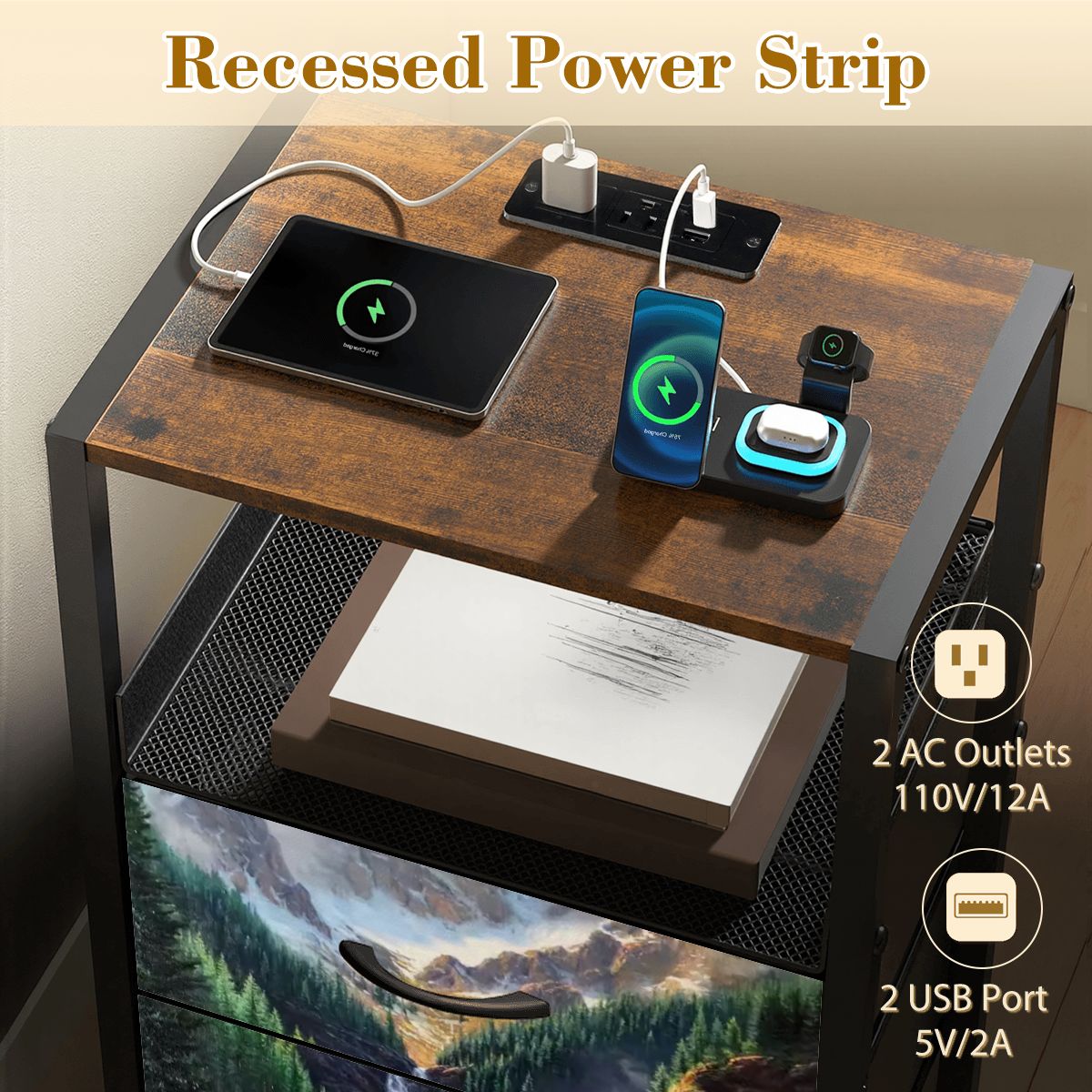 2Drawer Bedside Table 19
