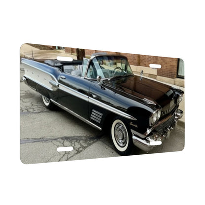 Aluminum License Plate 1958 Pontiac Bonneville Convertible