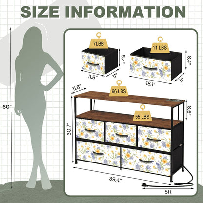 5Drawer TV Stand Dresser