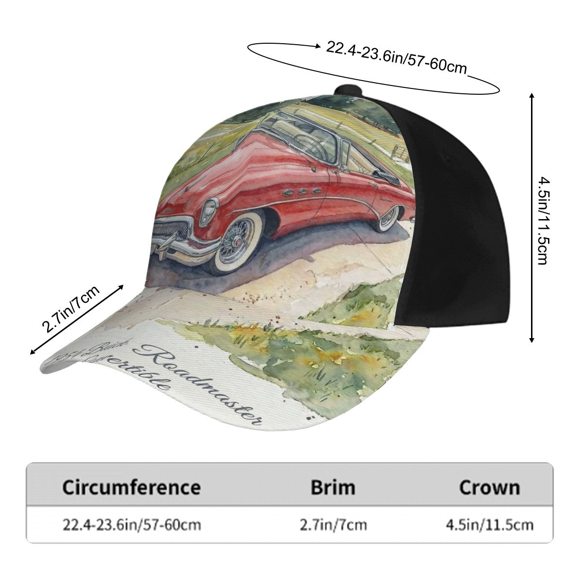 Baseball Cap - 1954 Buick Roadmaster Convertible röd