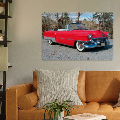 Rectangular Tin Sign Metal Sign Decor 1954 Cadillac Series 62 Convertible