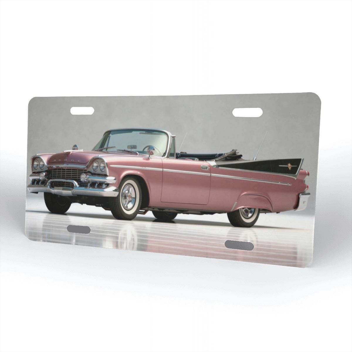 Aluminum License Plate 1959 Dodge Custom Royal Convertible
