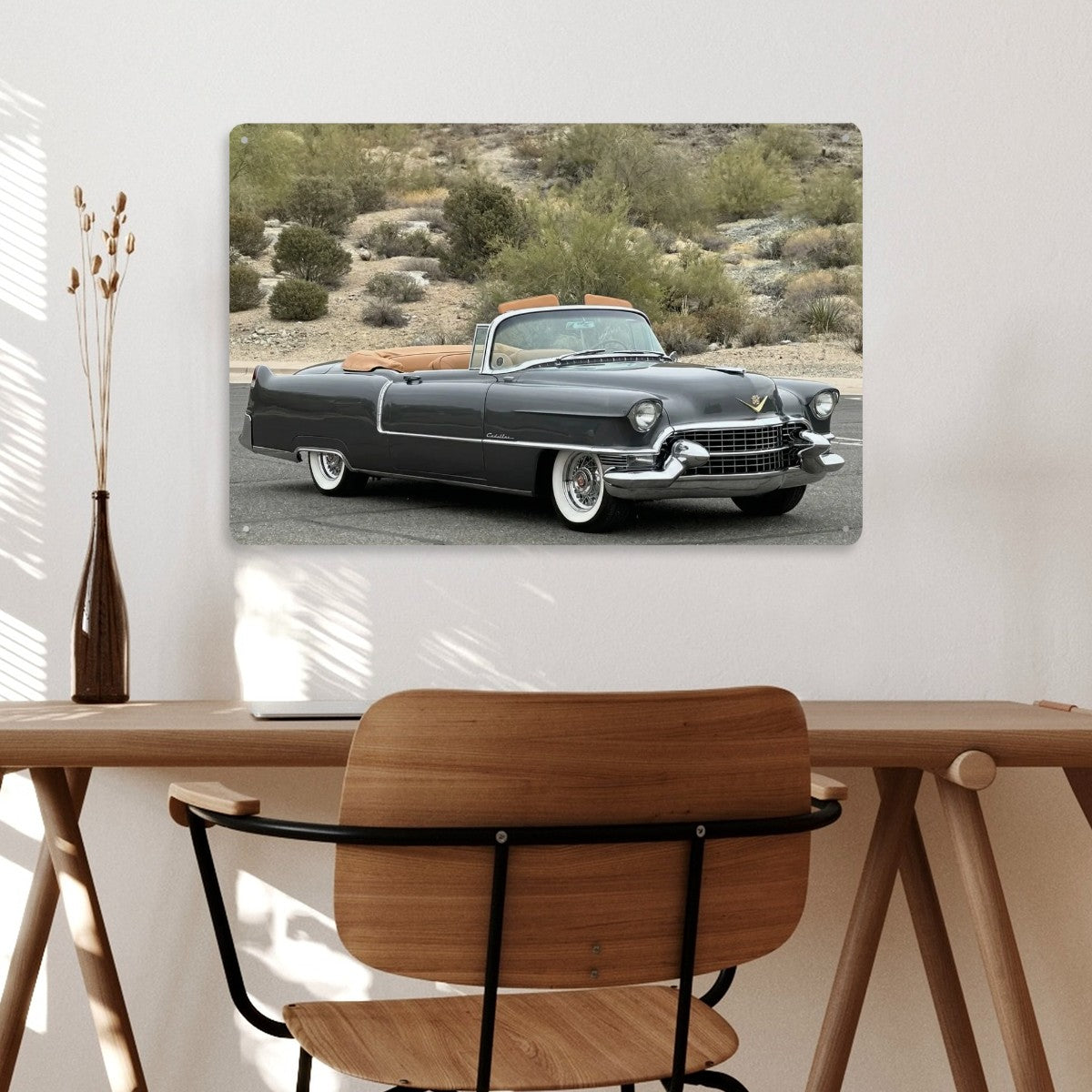 Rectangular Tin Sign Metal Sign Decor 1955 Cadillac Series 62 Convertible