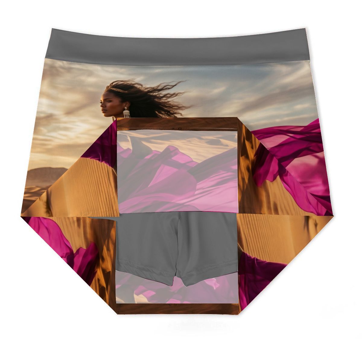 ALine Skort With Pocket Magenta Grå