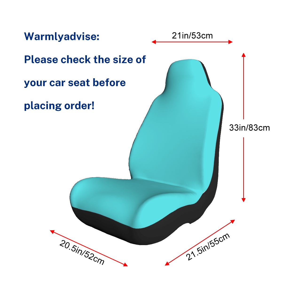 Car Seat Covers Turkosblå