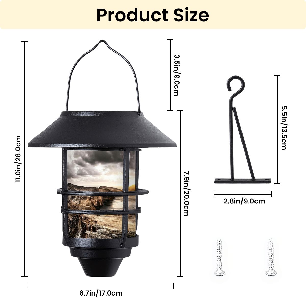 Hanging Solar Lights 2pcs