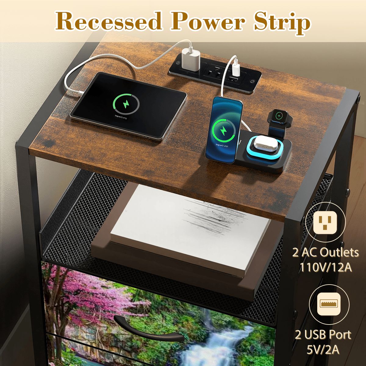 2Drawer Bedside Table 16