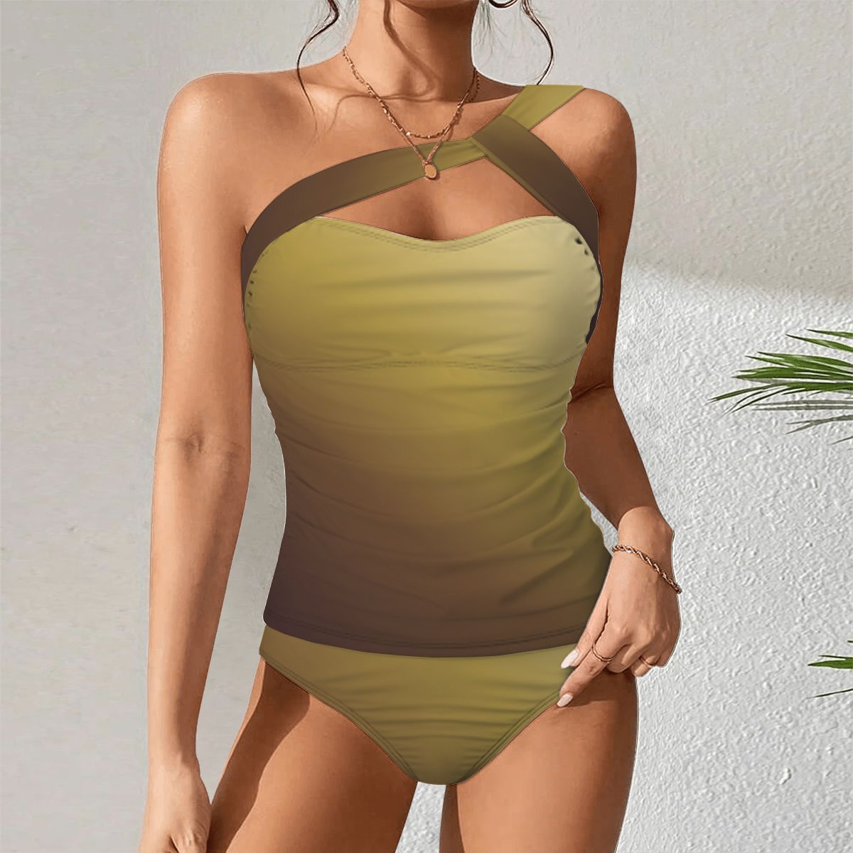 OneShoulder Two Piece Swimsuit