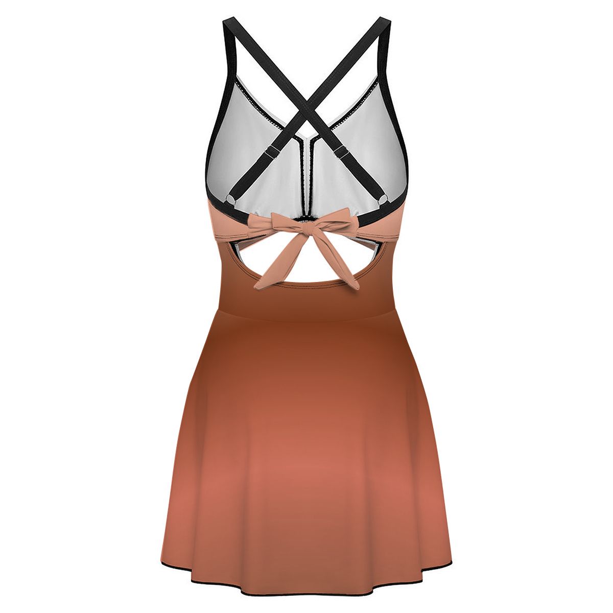 Cutout Swim Dress Tummy Control Swimsuit
