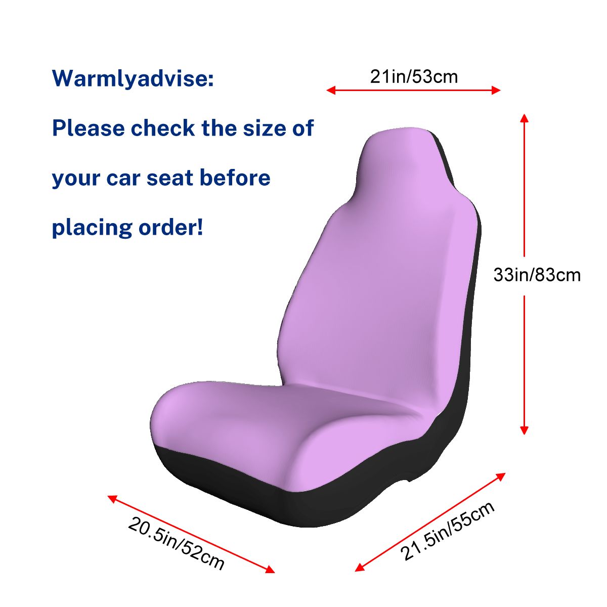 Car Seat Covers Ljus Lavendel