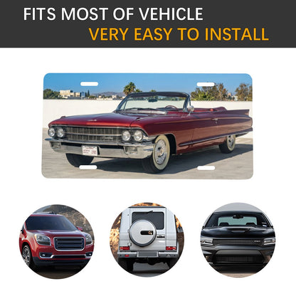 Aluminum License Plate 1962 Cadillac Series 62 Convertible
