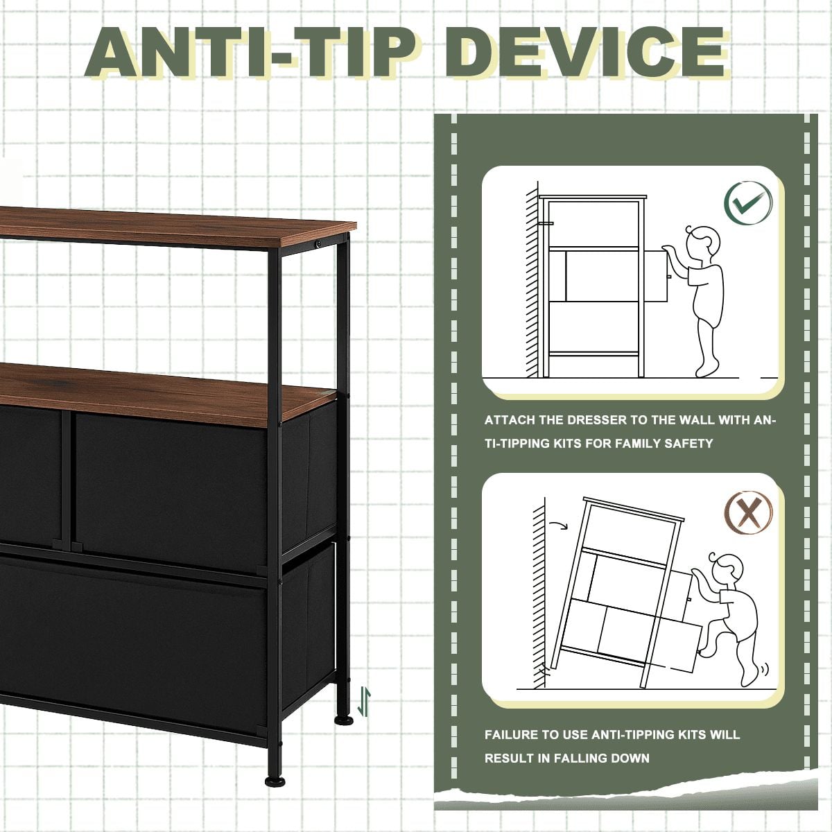 5Drawer TV Stand Dresser