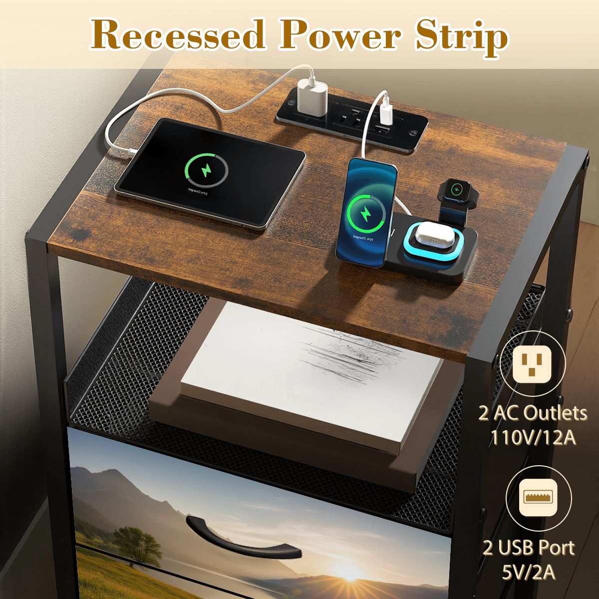 2Drawer Bedside Table 30