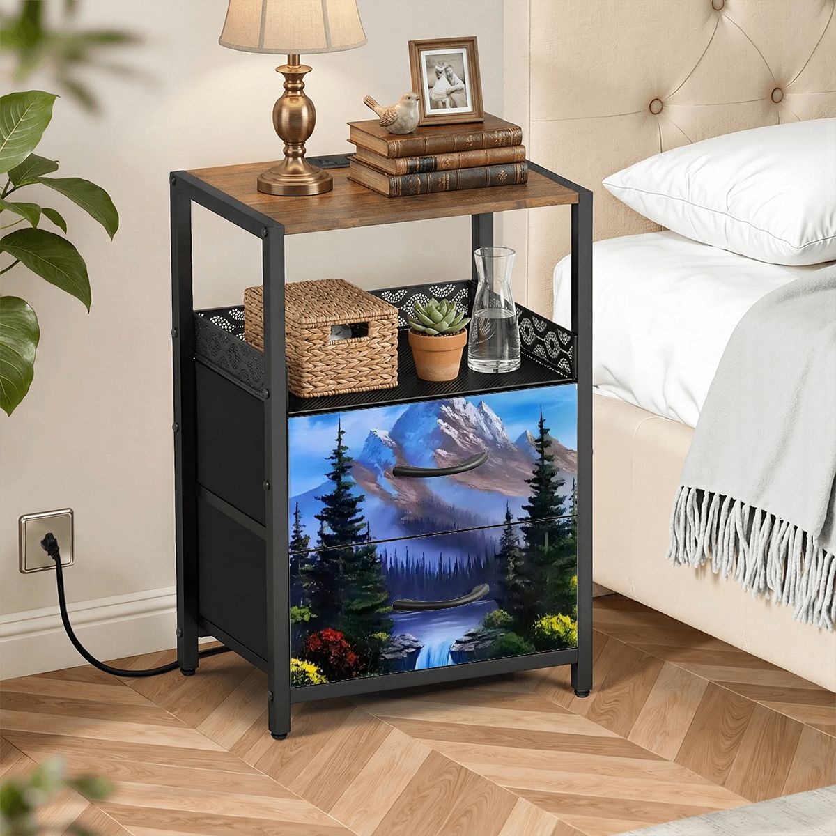 2Drawer Bedside Table 24