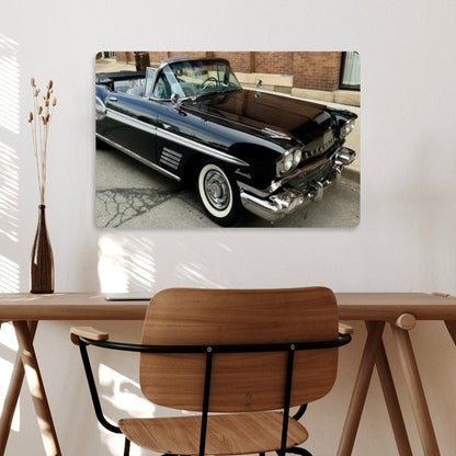 Rectangular Tin Sign Metal Sign Decor 1958 Pontiac Bonneville Convertible