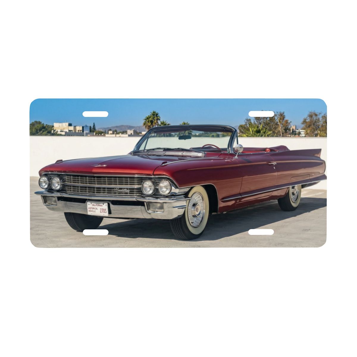 Aluminum License Plate 1962 Cadillac Series 62 Convertible