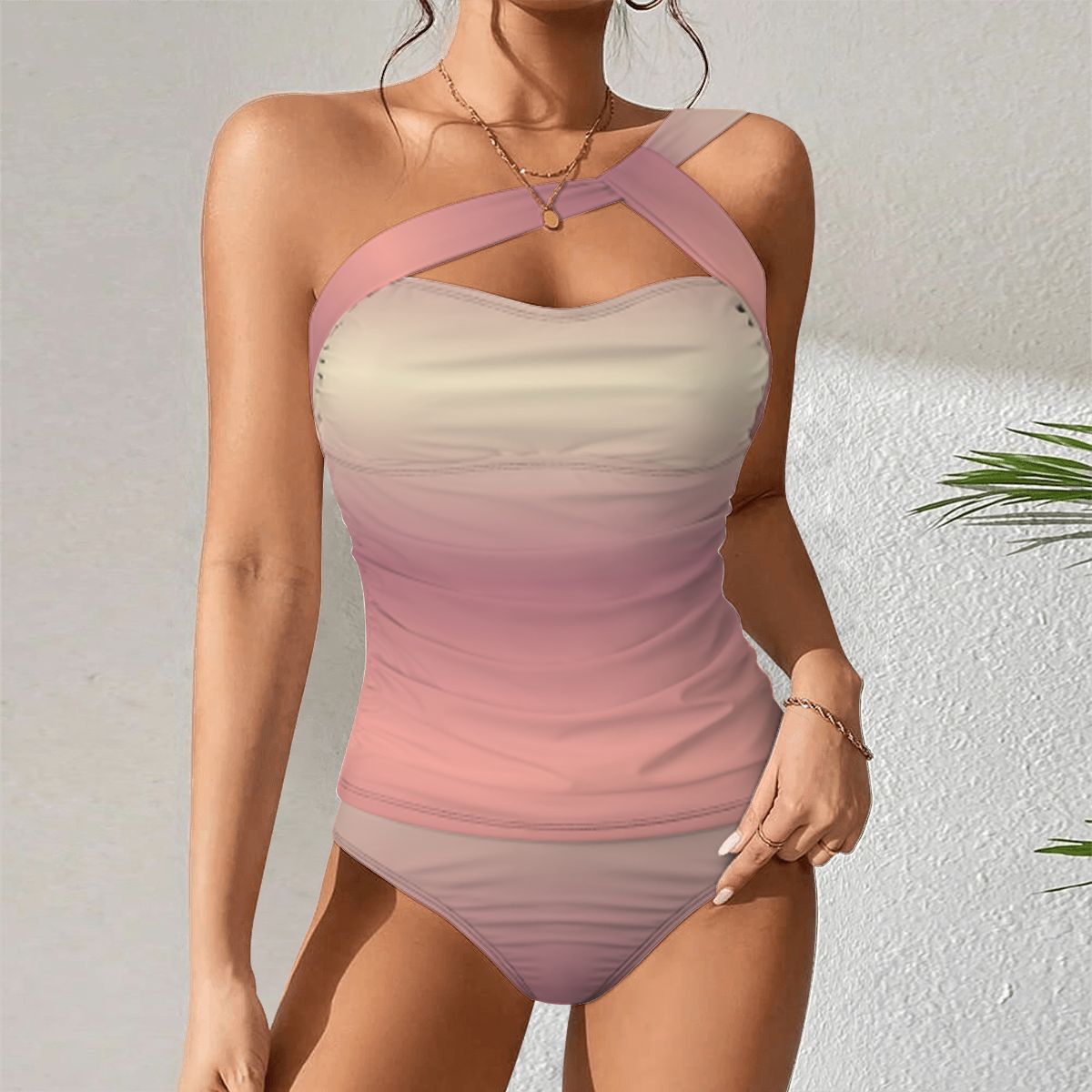 OneShoulder Two Piece Swimsuit