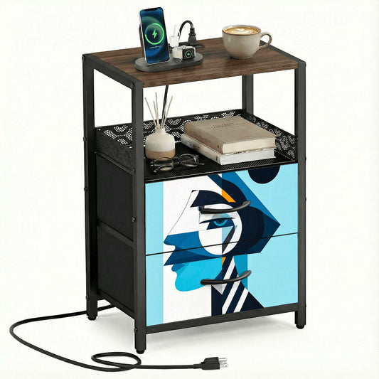 2Drawer Bedside Table 73