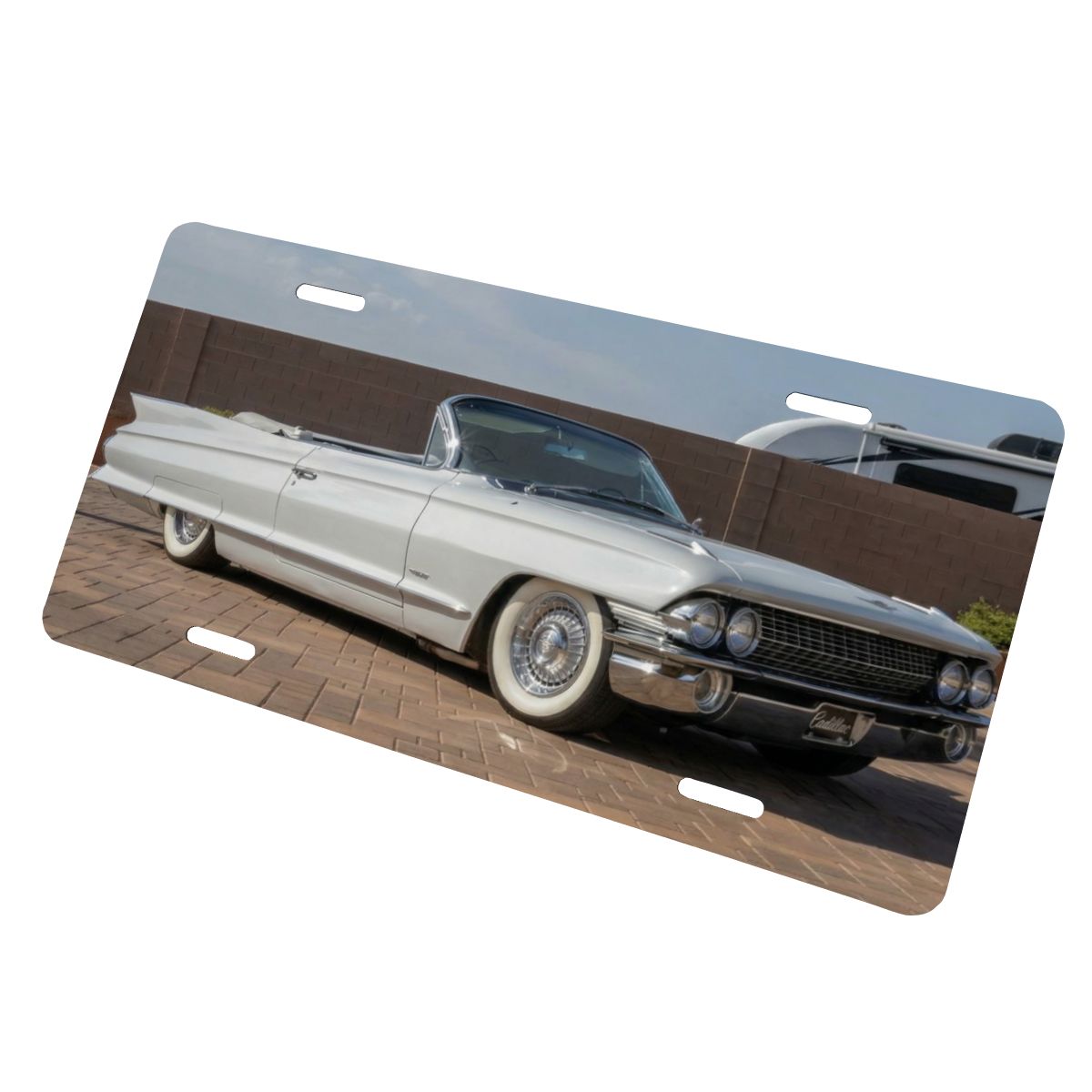 Aluminum License Plate 1961 Cadillac Series 62 Convertible