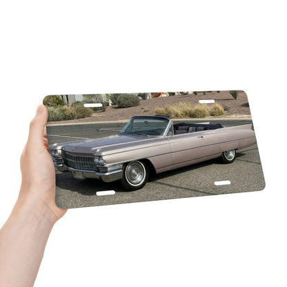 Aluminum License Plate 1963 Cadillac Series 62 Convertible