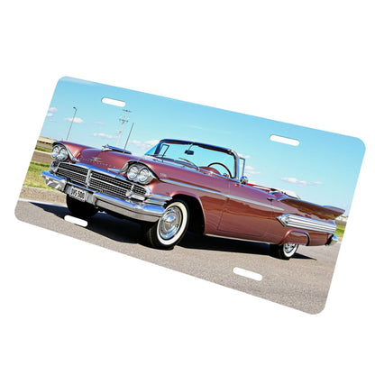 Aluminum License Plate 1958 Dodge Custom Royal Lancer Super D500 Convertible