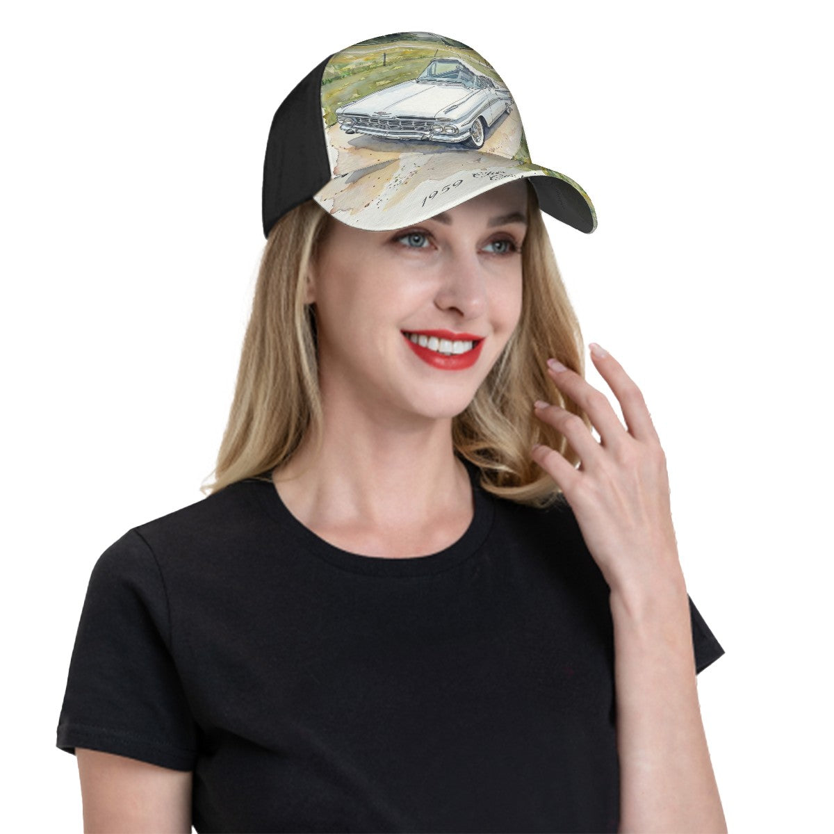 Baseball Cap - 1959 Chevrolet Impala Convertible vit
