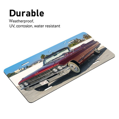 Aluminum License Plate 1962 Cadillac Series 62 Convertible