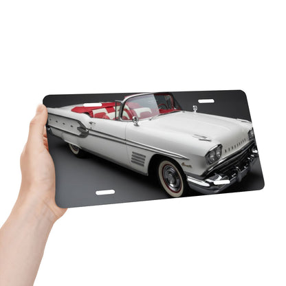 Aluminum License Plate 1958 Pontiac Bonneville Convertible