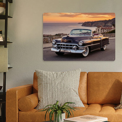 Rectangular Tin Sign Metal Sign Decor 1953 Cadillac Series 62 Convertible