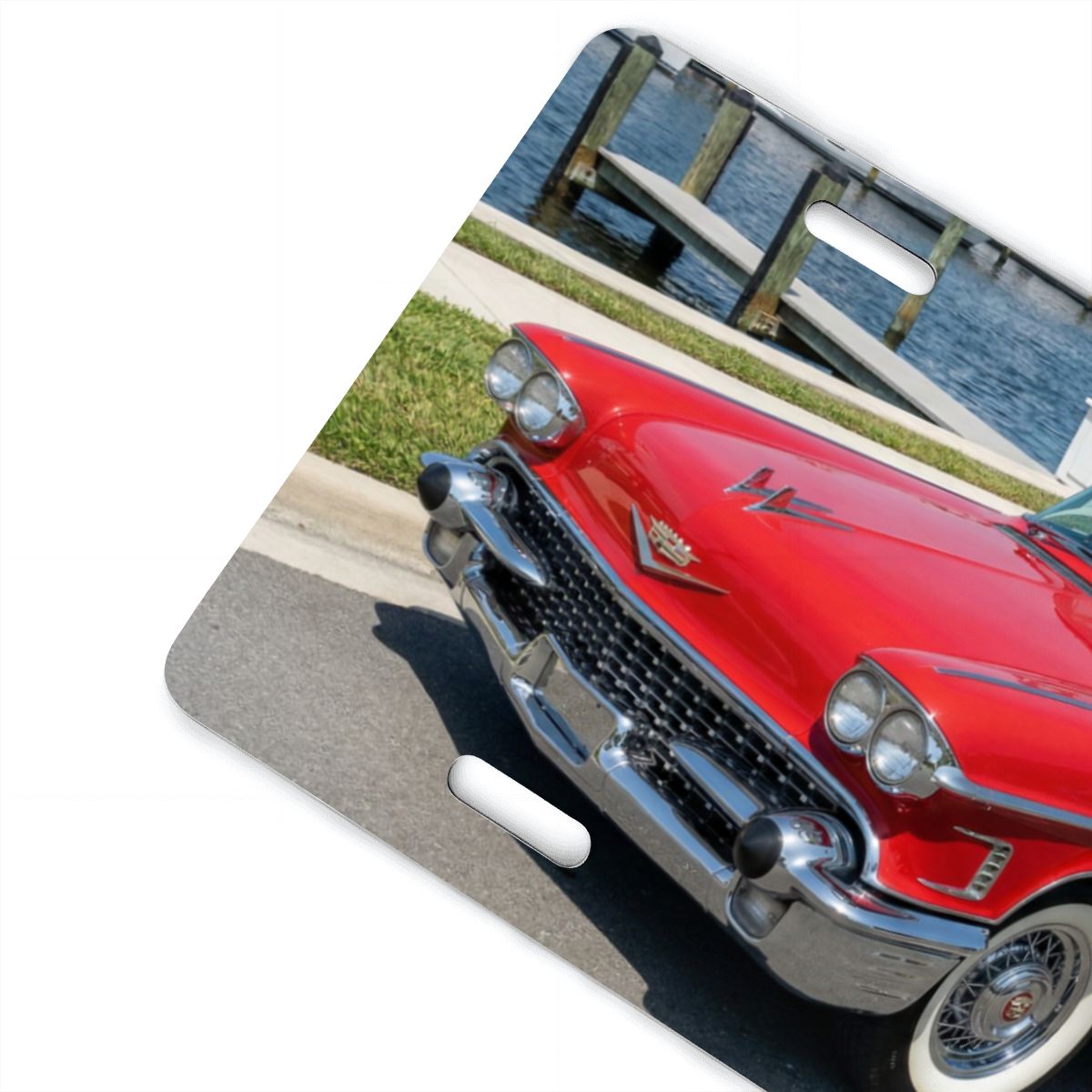 Aluminum License Plate 1958 Cadillac Series 62 Convertible