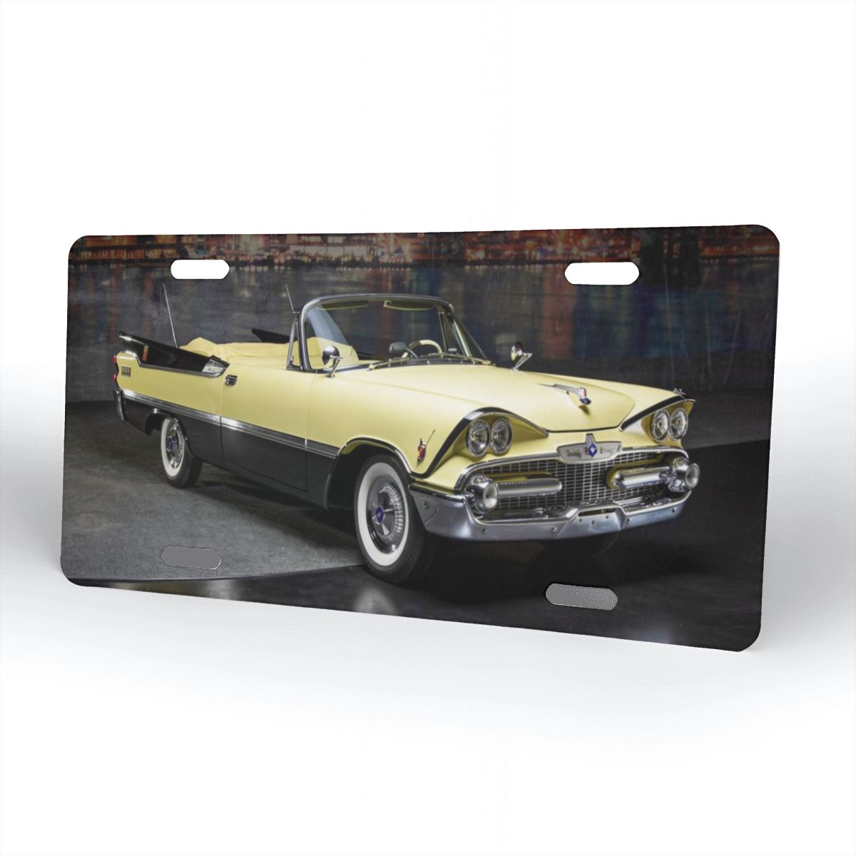 Aluminum License Plate 1957 Dodge Custom Royal Lancer D500 Convertible