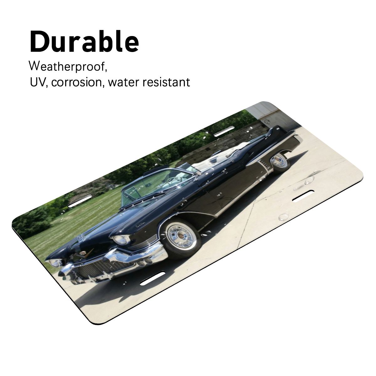 Aluminum License Plate 1957 Cadillac Series 62 Convertible