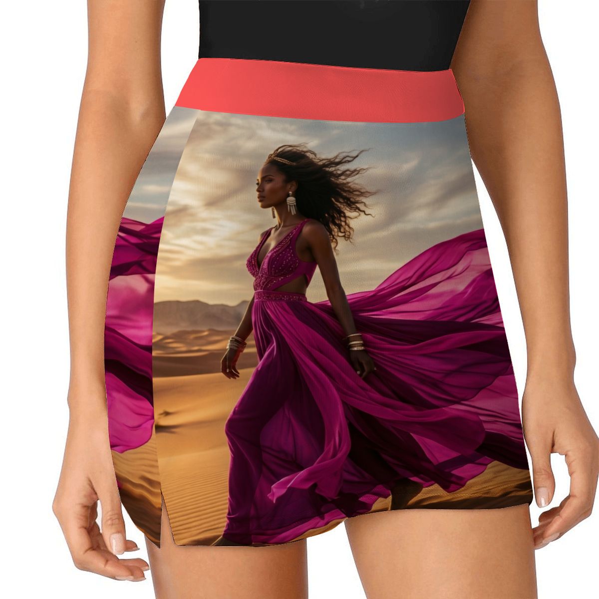 ALine Skort With Pocket Magenta Korallröd