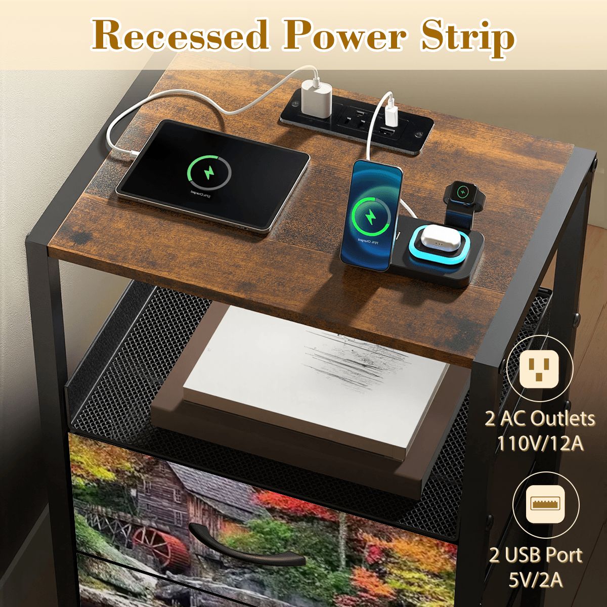 2Drawer Bedside Table 23