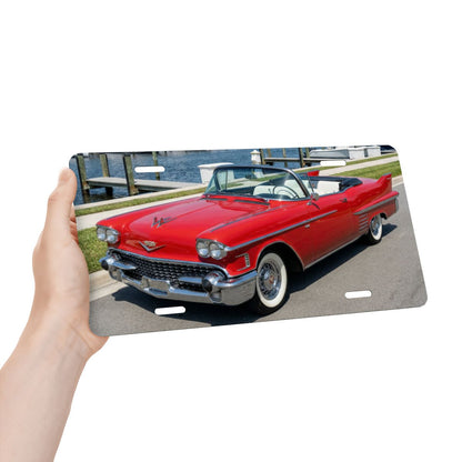 Aluminum License Plate 1958 Cadillac Series 62 Convertible