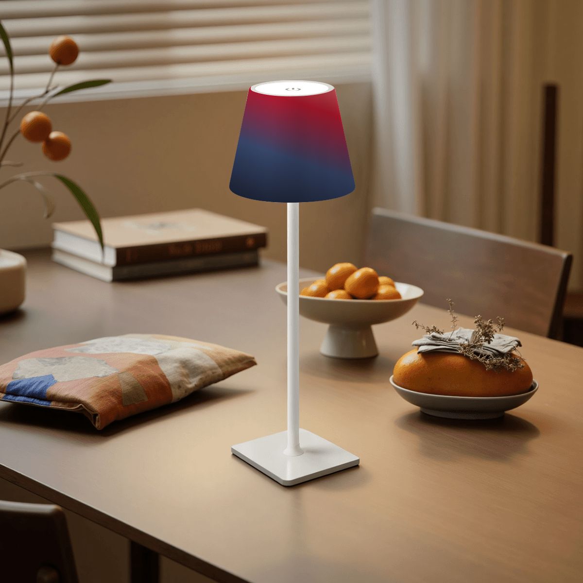 LED Cordless Table Lamp Bluered