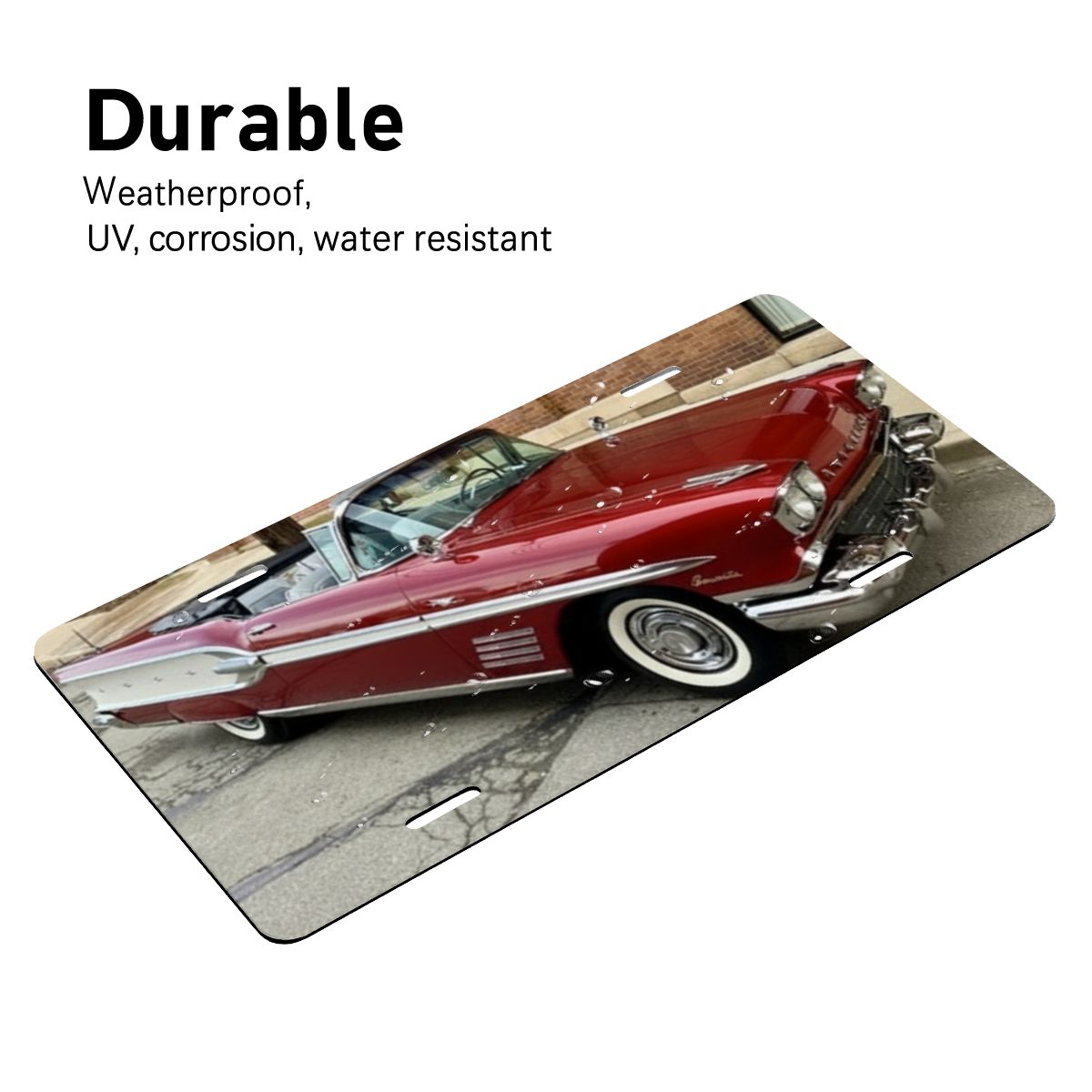 Aluminum License Plate 1958 Pontiac Bonneville Convertible